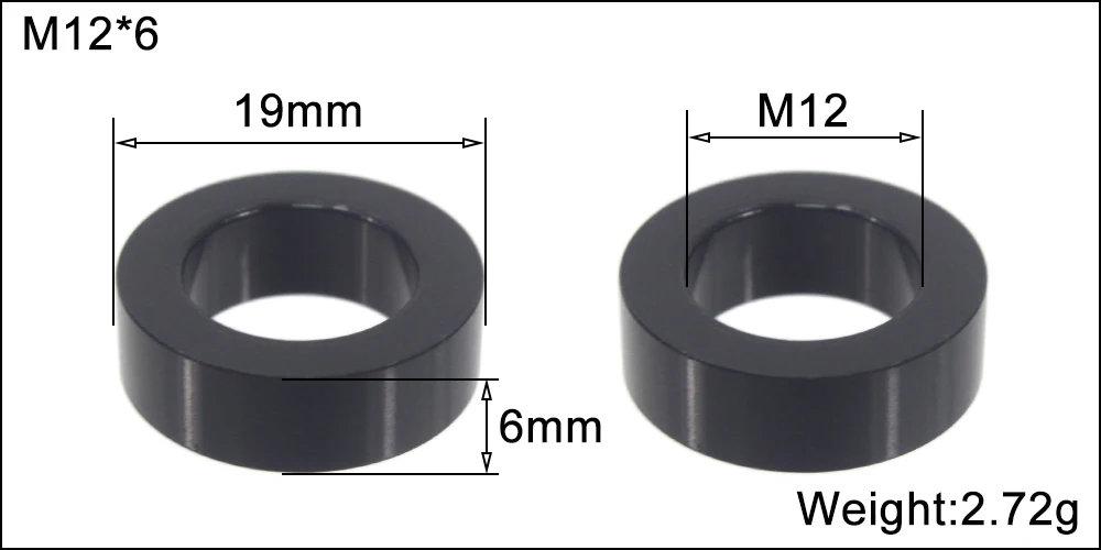 HEPPE Fahrrad Steckachse Unterlegscheibe M12 M15 Achse Spacer MTB Rennrad Nabenrohr Welle Spieß Spacer 0,5mm 1,5mm 3mm 4mm 5mm 6mm Dicke – Detail 6