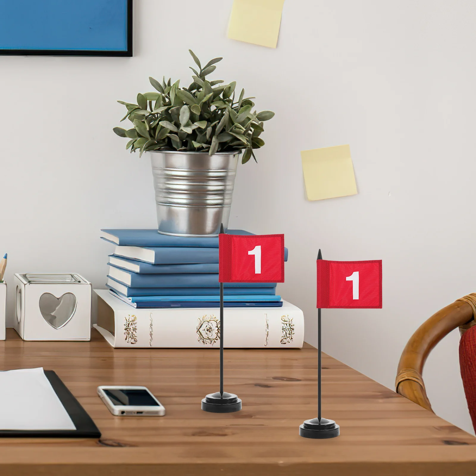 

12Pcs Desktop Flag Holder Small Plastic Stand for Office Home Use Stable Base Display Pole Bright Round Base Lightweight