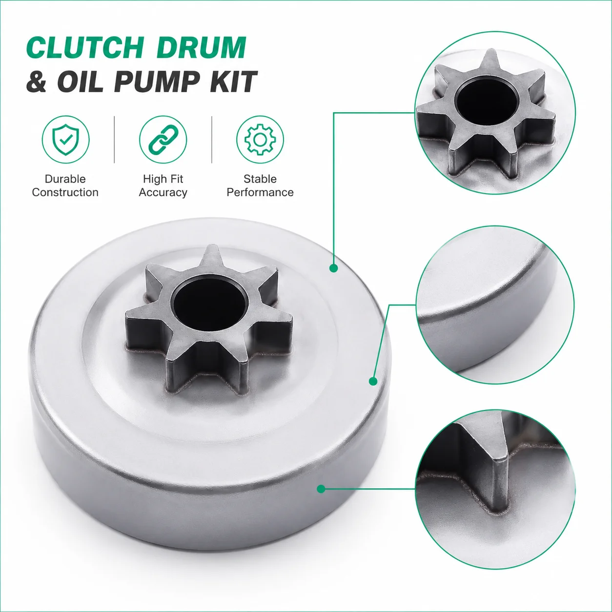 Clutch Drum Sprocket Oil Pump Kit For Stihl MS271 MS291 271 Chainsaw Parts, with Filter Washer E-Clip #1121 640 2001