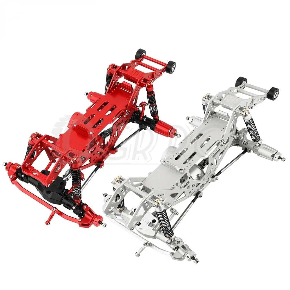 1:18 Metal Upgrade Chassis Frame with Axles Gearbox For RC 1/18 LOSI Mini LMT 1/18 Brushed Monster Truck Aluminum Alloy Part