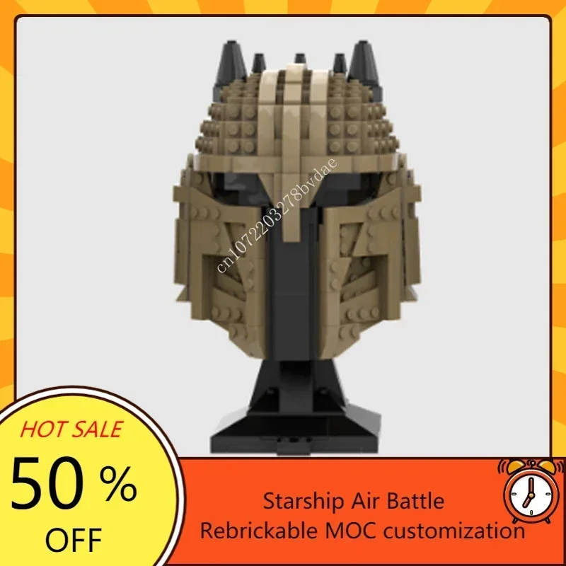 674PCS MOC Space Battle Mandalorian Armorer Helmet Model Building Blocks Technology Bricks DIY Creative Assembly Toys Gifts