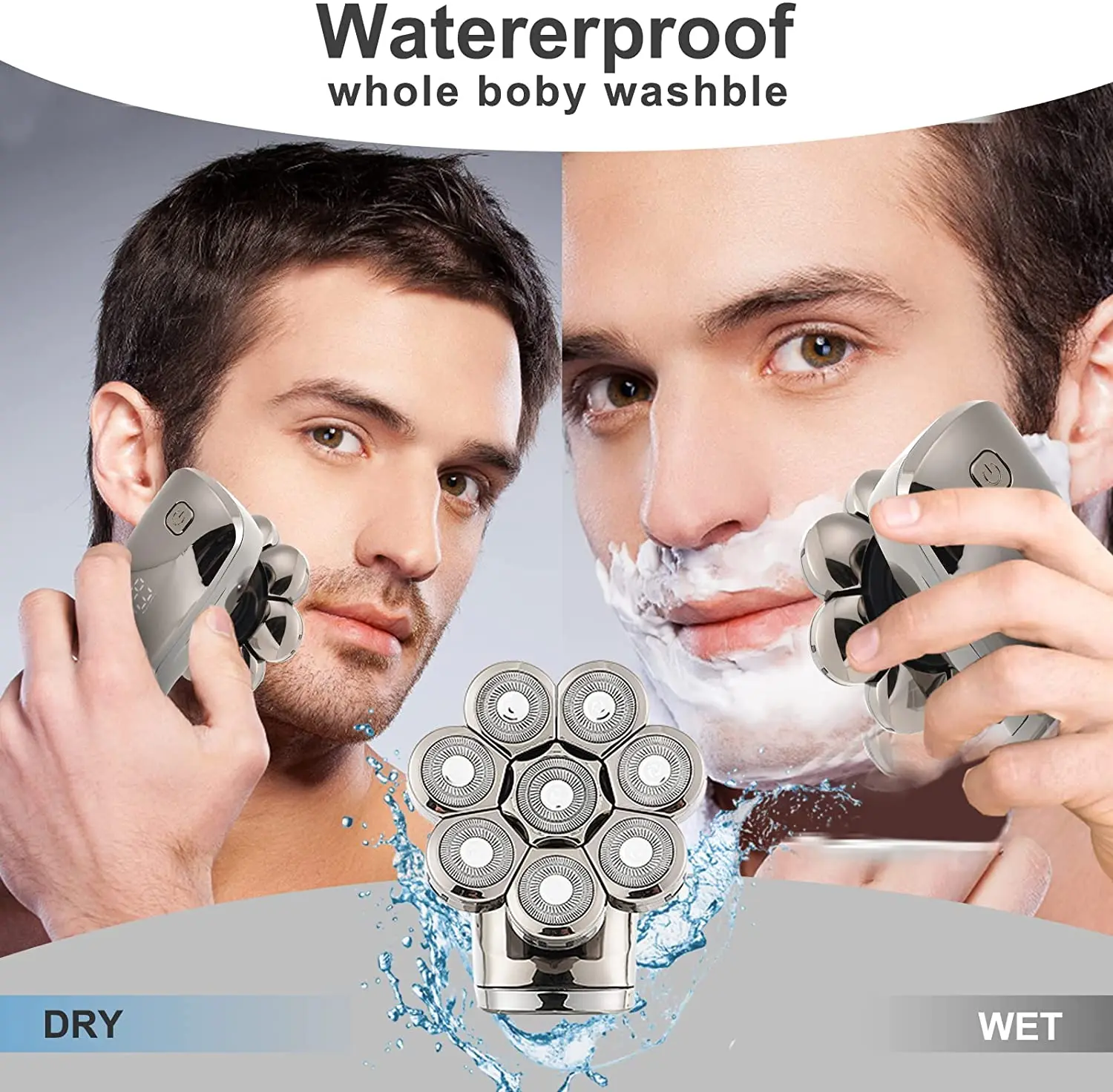 OW3SUMMER822EUR：€30-3 Oil Head Clipper 8D rasoio elettrico per uomo macchina per tagliare i capelli rasoio da uomo sei in uno Multi macchina da barba tagliacapelli barba