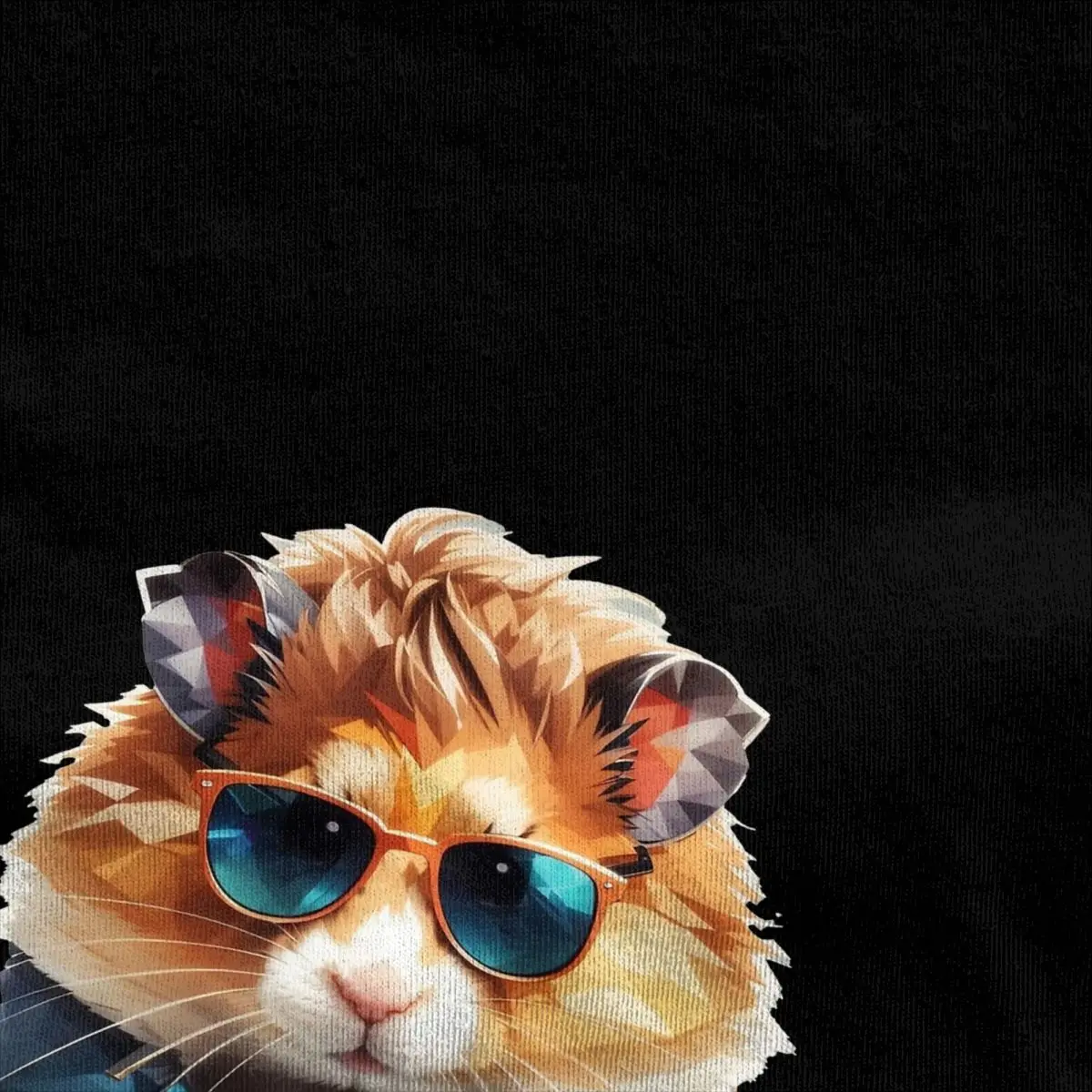 Men T-Shirt Sunglasses Hamster T Shirts Popular cool Summer Tees Streetwear Pattern Cotton Tops Gift