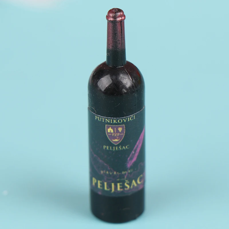 10 Pcs 1/12 인형 집 미니어처 미니 와인 병 세트 상자 포함 시뮬레이션 음료 모델 장난감 인형 집 장식 액세서리