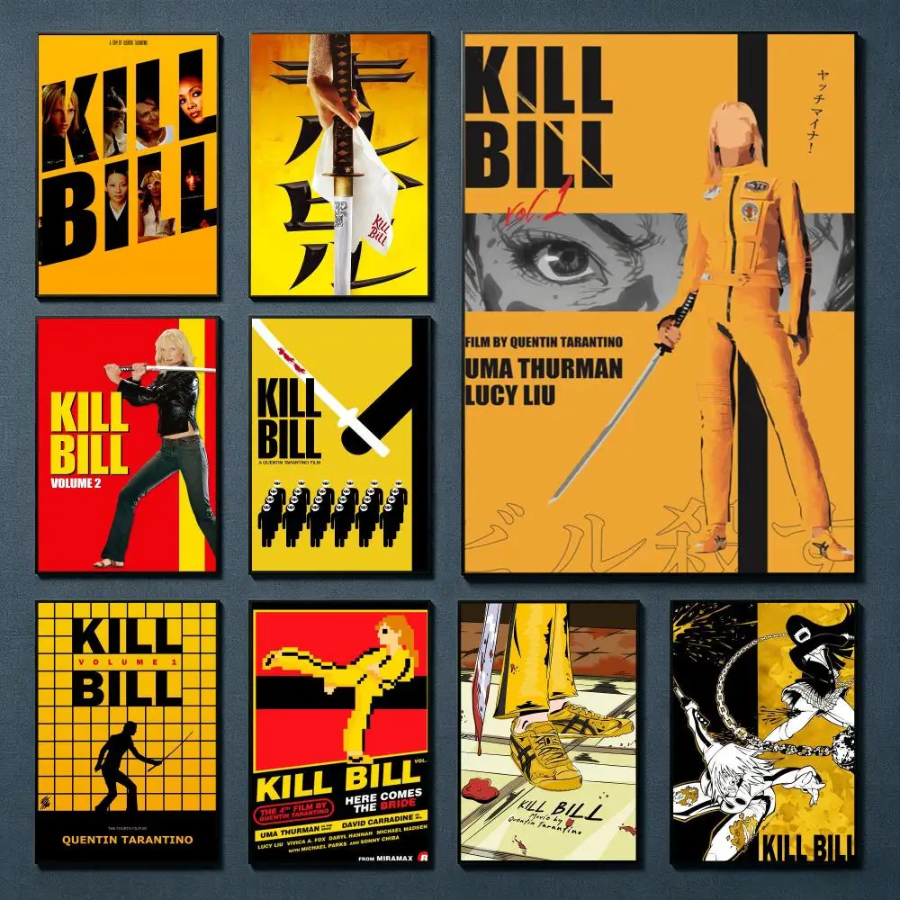 K-Kill Bill Classic movie Painting Calligraphy HD Canvas Art Print Wall Decor for Bars Coffee Shops Clubs Rooms