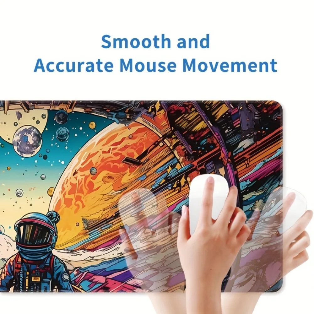 Space-themed extended desktop mat computer desk accessories alfombrilla de ratón xxl pk control 1 대형 마우스 패드 one piece mouse pad