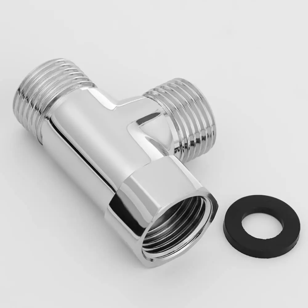 Anti-Rust 3 Way T Shape Adapter Thickened Anti-leak Brass T Adapter Multi-purpose Easy To Install Shower Diverter Valve