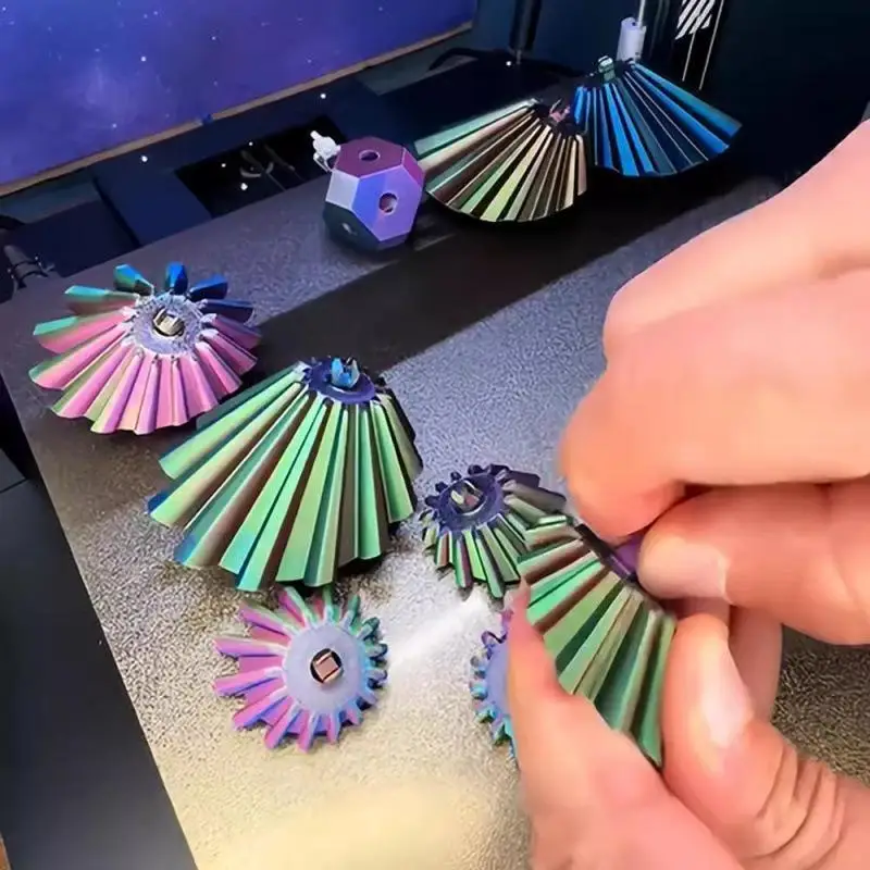 Gear Ball 3D Printed Spin Ball Cube Fidget Toys Sphere Fidget Desk Toy Stress Anxiety Relaxing Decompression PLA Decorative