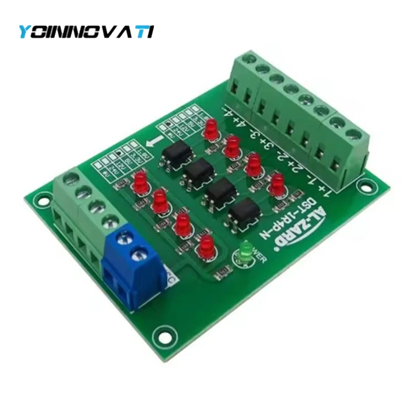 DST-1R4P-N Optocoupler Isolation Board Voltage Converter Isolated Module PLC Signal Level Board NPN Output 1.8V 3.3V 5V 12V 24