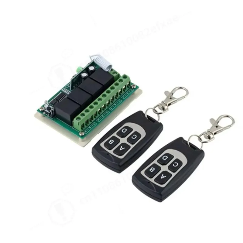 4 Channel Remote Control Switch 12V, With Relay, ABS, Universal For Electric Equipment, Durable