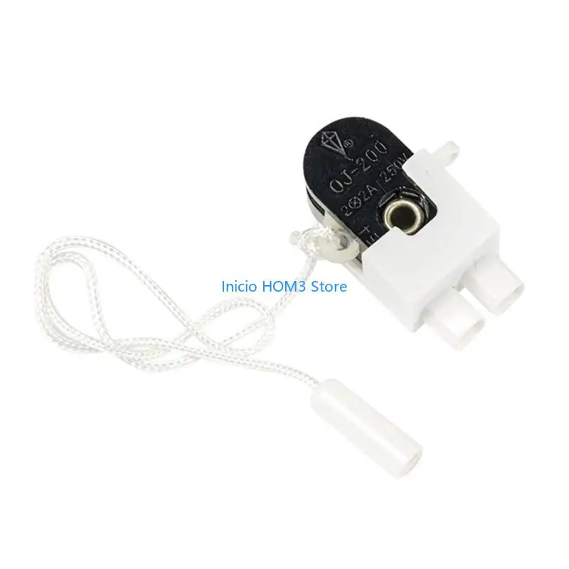 A5YD 2pcs Pull Cord Switches Smooth Pull Chain Switches 250V for Ceiling & Lamps