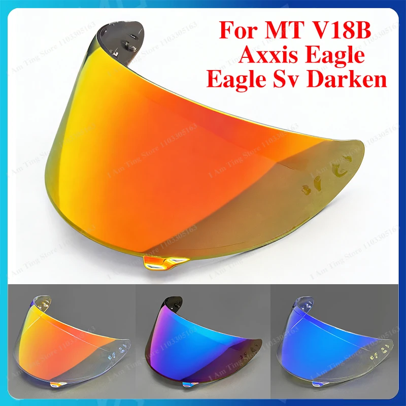 V18B Motorcycle Helmet Lens For MT V18B Axxis Eagle Eagle Sv Darken Visor Windshield Shield Glasses Visor Helmet Accessories