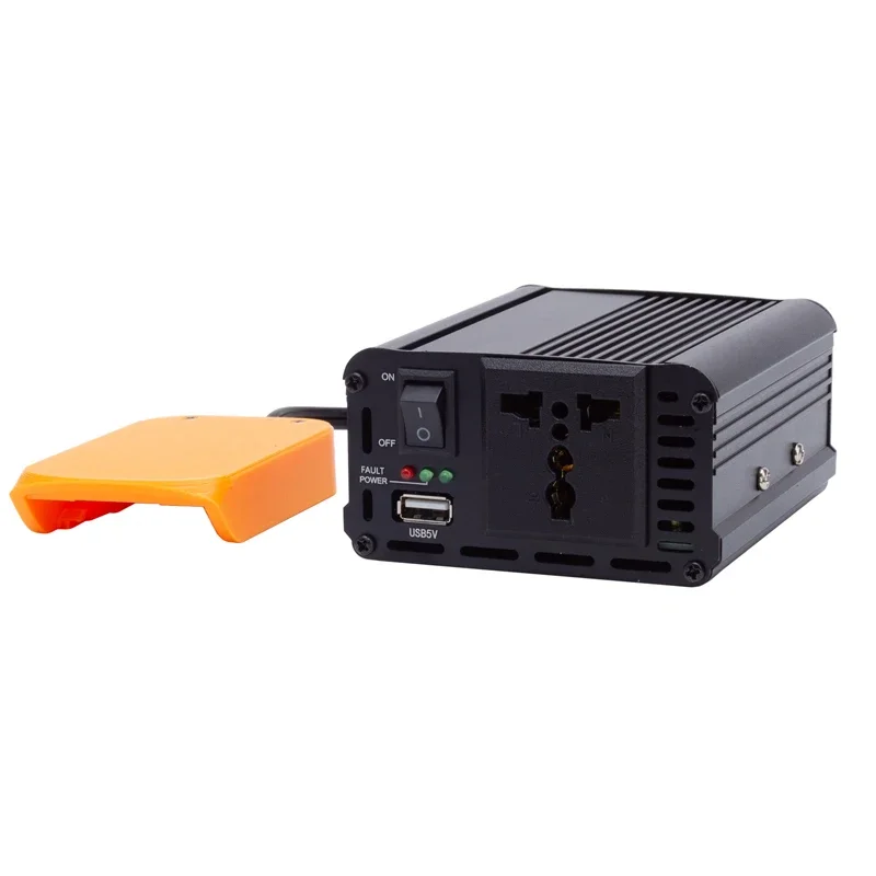 Inverter baterai portabel, Inverter daya nirkabel dan pengisian daya Cepat 220V-240V 200W, baterai Li-ion 18/20V