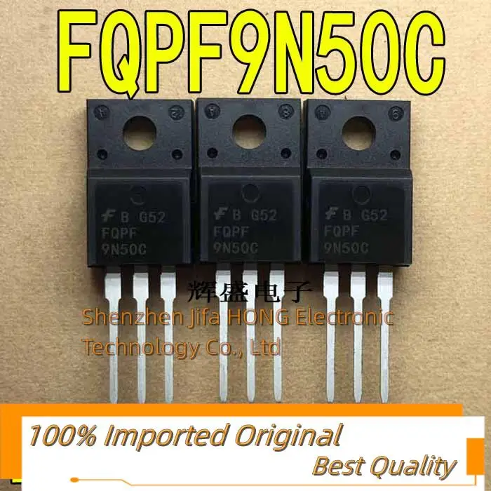 FQPF9N50C TO-220F 500V 9A MOSFET N-Canal Importé Original Meilleure Qualité Expédition Rapide 10 PCS/Lot