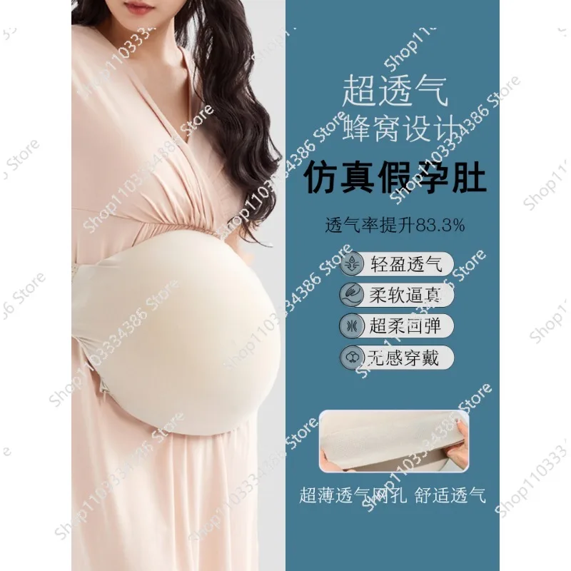 Fake Belly Silicone Memory Cotton Fake Belly Lightweight Breathable Performance Props Fake Belly