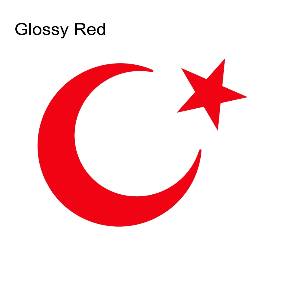 Turkse vlag maan en sterren auto sticker krasbestendig vinyl stickers vrachtwagen body bumper achterruit auto decoratie accessoires