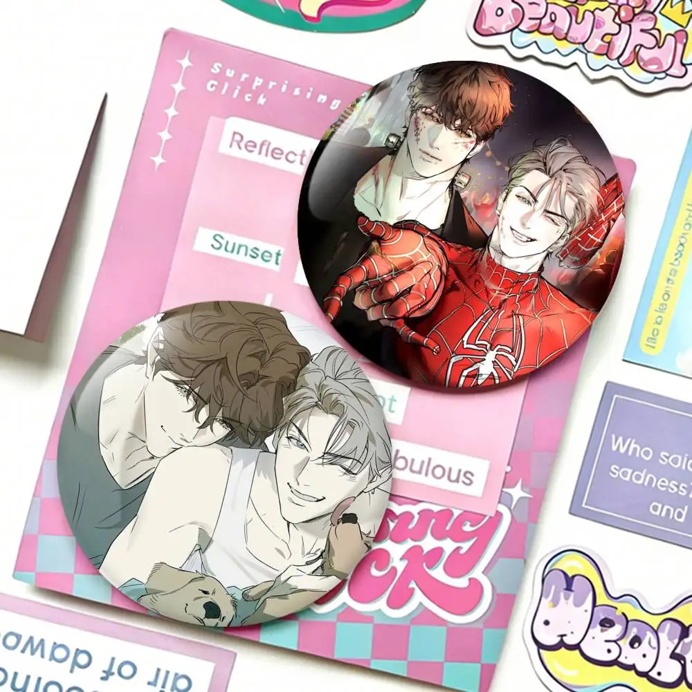 

Cute Nerd Project Cartoon Laser Badge Creative Pins Brooch for Bag Clothes Hat Decor Gifts Fans Collect