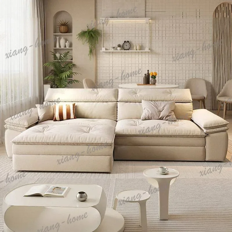 LSMinimalist Design Living Room Sofas Europe Double Cushion Luxury Sofa Elegant Armrest Articulos Para El Hogar Home Furniture