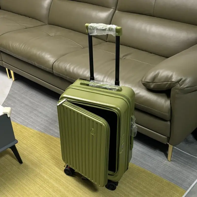 

High Quali Travel Suitcase Side Opening Password Box Multi Functional Expandable Carry on Suitcase 20 Inch Small Women's Bag