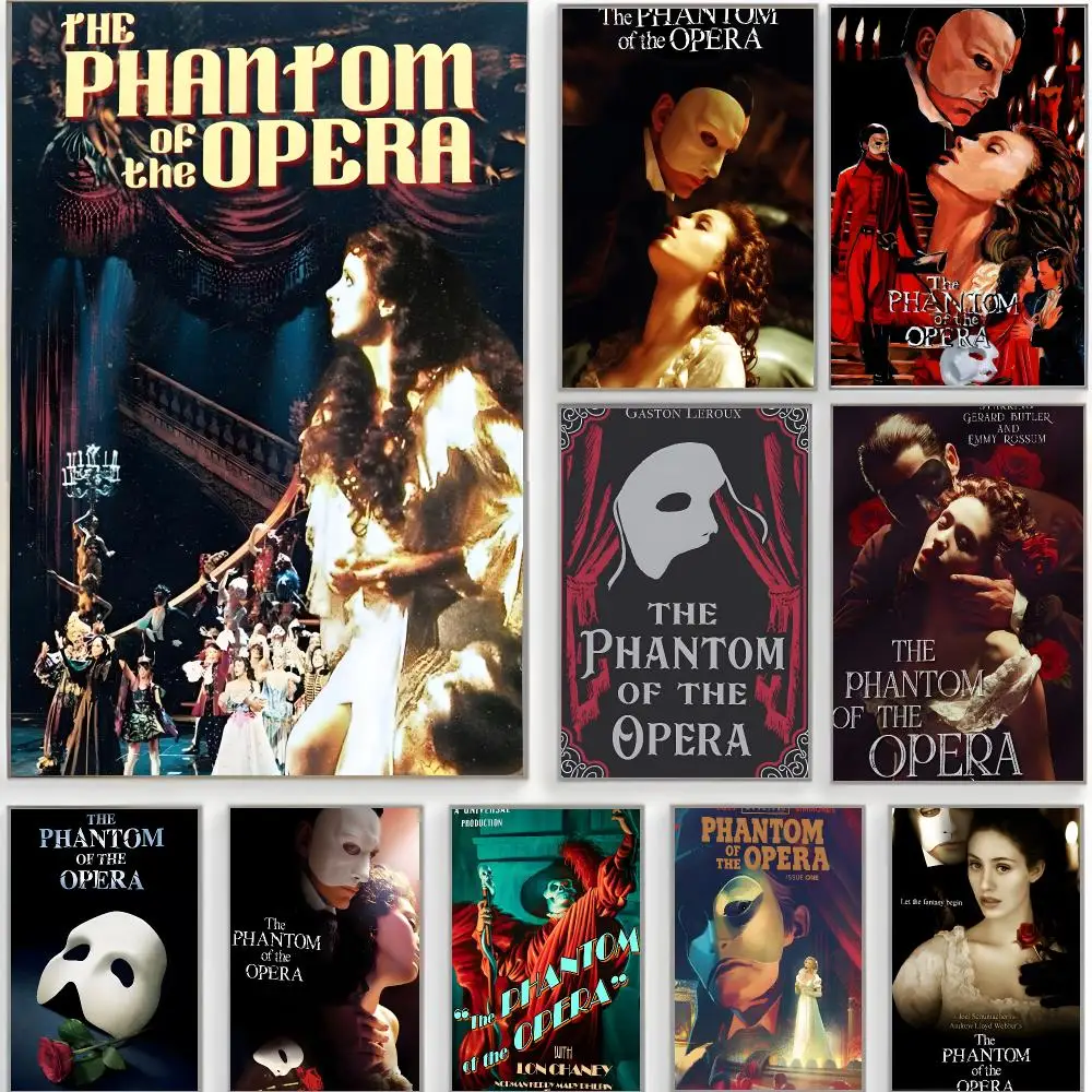 classic gothic The Phantom Of The Opera Poster Classic Wall Art  Home Decor  Peel and Stick Unframed