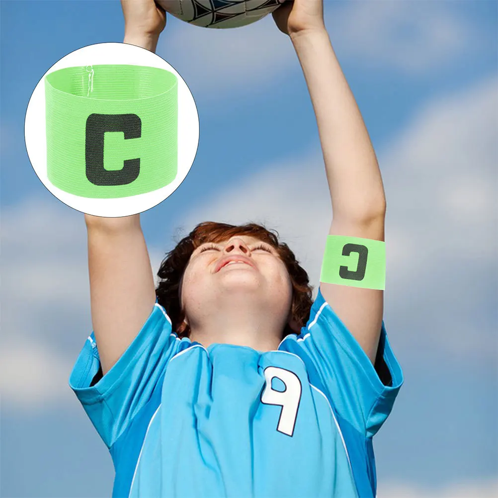 5Pcs Captain Armband Soccer Football Team Leader Bands Adjustable Durable Nylon Sports Armbands for Basketball