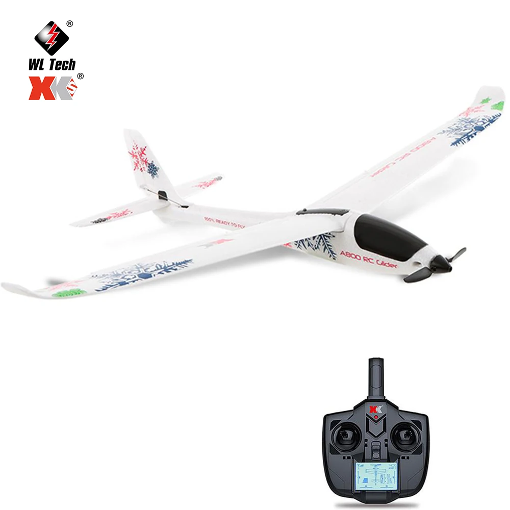 Wltoys XK A800 4CH 3D/6G System RC Airplane Remote Control Assembly alianti con trasmettitore 2.4G compatibile Futaba RTF aliante