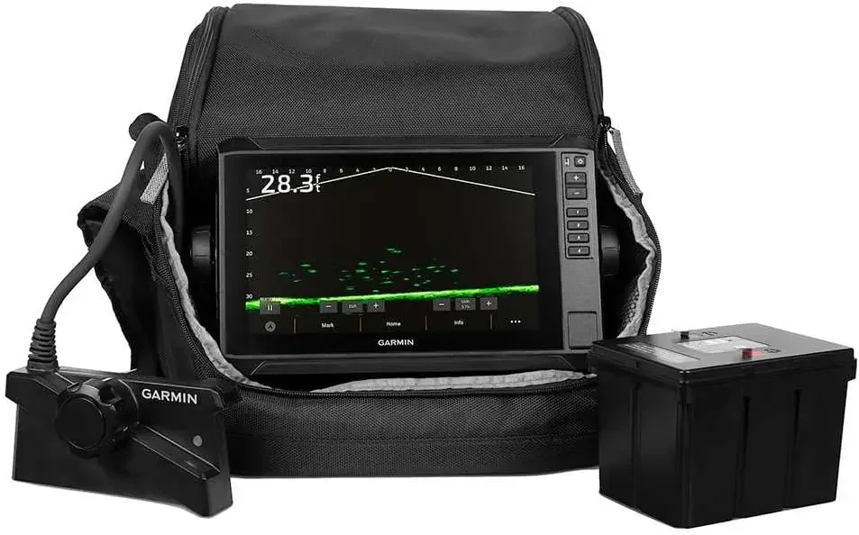 

Garmin LiveScope Plus Ice Fishing Bundle LI with Navionics Maps for US Inland Waters
