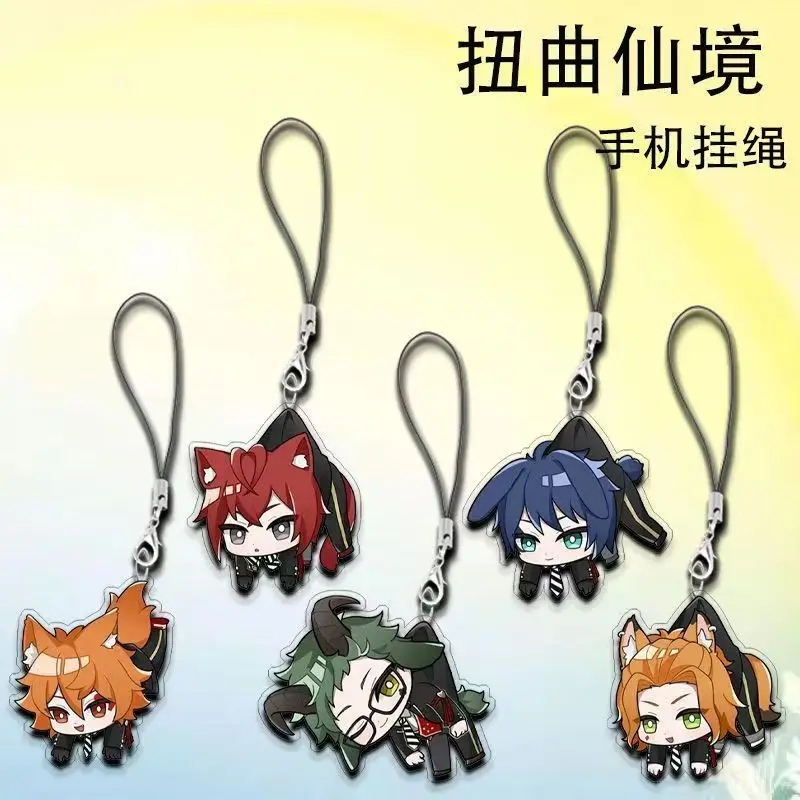Niedliche Anime Twisted-Wonderland Handykette Schultasche Anhänger Dekoration Acryl Schlüsselanhänger Fans Weihnachtsgeschenke