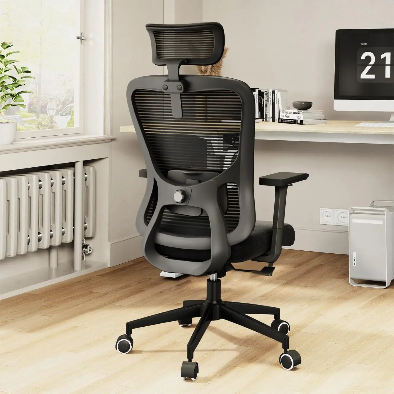 High Back Mesh Office Chair Ergonomic Lumbar Support Adjustable Headrest Desk Chair Executive Computer Chair, Customized