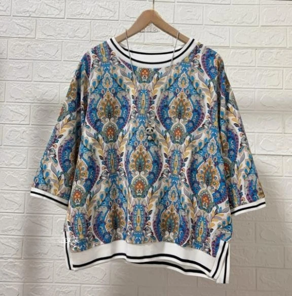 

Summer Women Print Blouses Blusas Rojas Mujer Half Sleeve Shirt Women Size Top Mujer