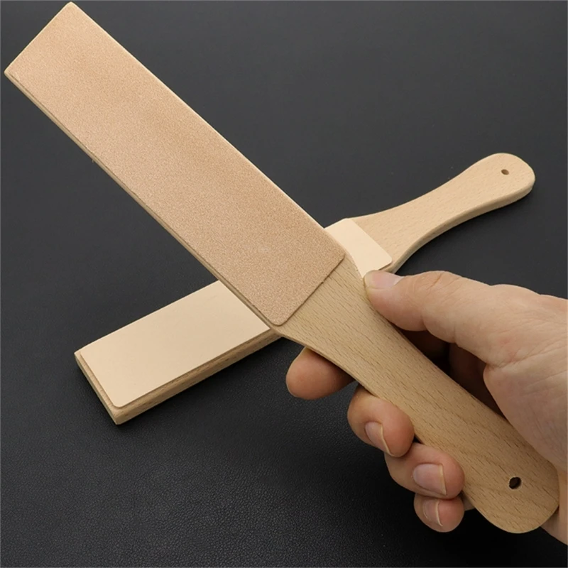 Double Side Knife Stropping Paddle Block Woodcarving Chisels Tool for Sharpening