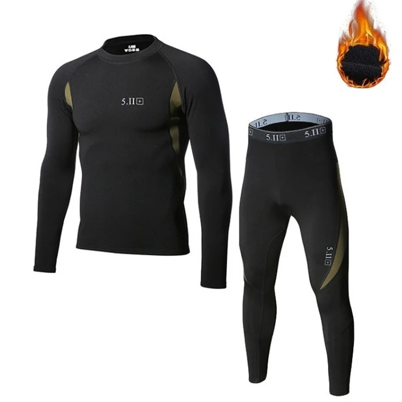 Thermal Underwear Men Winter Inner Wear Clothes Thermo Pajamas Tight Elastic Fitness Base Layer