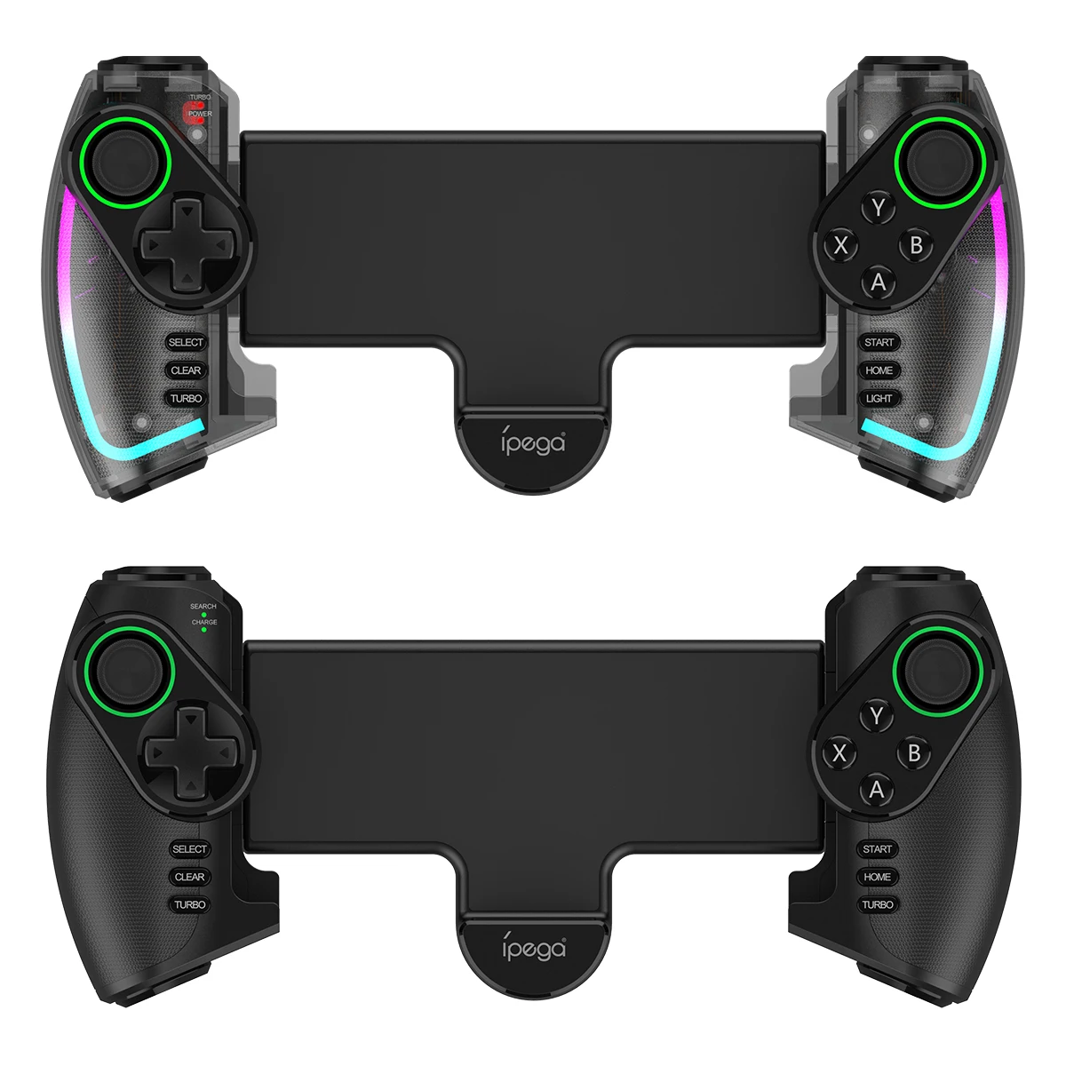 Wireless Gamepad For Switch,Android, iOS ,iPad ,PC With RGB Light Linear, Vibration Stretchable Controller PG9777