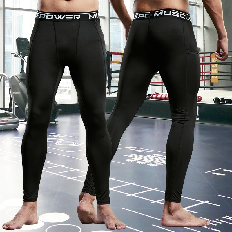 Mens Compression Sweatpants Male Tights Sport Pants for Gym Fitness Running Joggings Workout Trousers Dry Fit Leggings