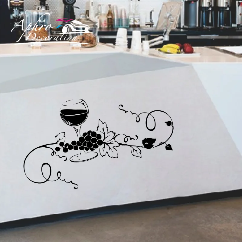 Creative Kitchen Wall Stickers For Wine Shop Wall Decals Home Decoration Vinyl Mural Art Sticker On The Wall #0106