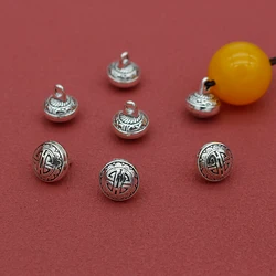 10pcs/Lot Classic Vintage Pattern High Quality Button Charms 11x12.5mm Bracelets Earring Pendants DIY Crafts Garment Accessories