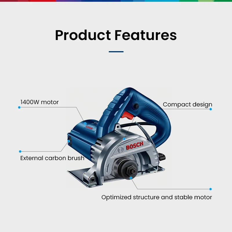 Bosch GDC 140 Marble Cutting Machine 1400W Multifunction Handheld Electric Circular Saw For Tile Concrete Marble Brick wall