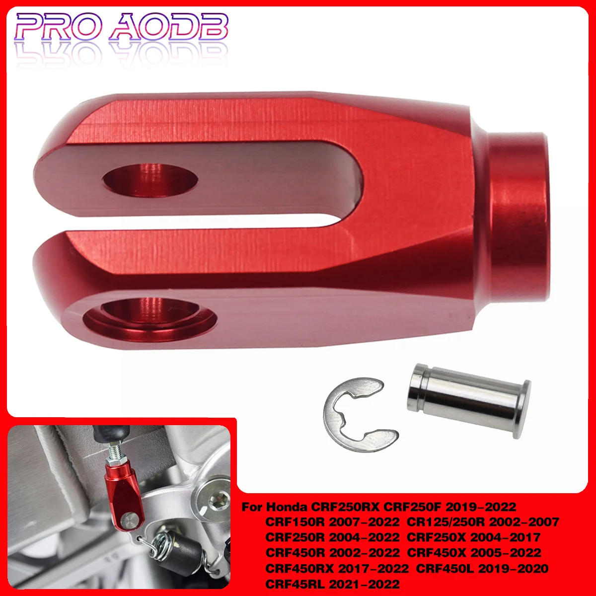 

CNC Rear Brake Clevis For Honda CR125R CR250R CRF150R CRF250R CRF250X CRF250RX CRF250F CRF450R CRF450X CRF450RX CRF 250R 450R