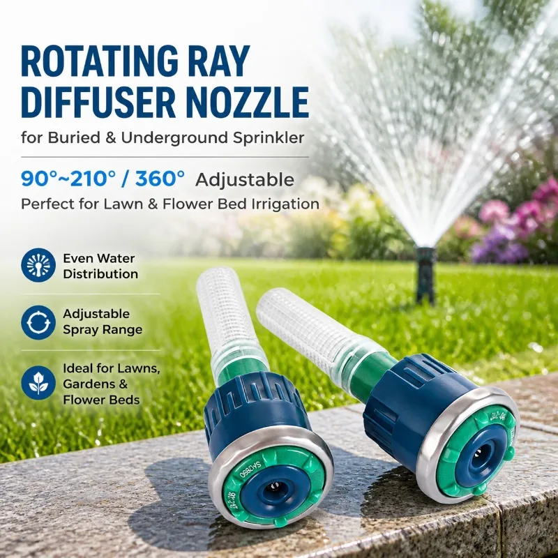 Rotierende Strahldiffusor-Düse für Untergrund-Sprinkler 90° ° ~210 ° /360 °   Einstellbare Rasen- und Blumenbeet-Bewässerung