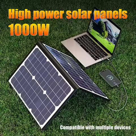 1000W Portable Foldable Solar Panel Kit Complete Solar Power Station 18V Generator Charger for Car Boat Caravan Camping Outdoor