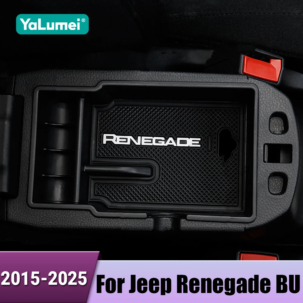 

ABS Car Central Control Armrest Storage Box Accessories For Jeep Renegade 2015 2016 2017 2018 2019 2020 2021 2022 2023 2024 2025