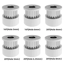 Roue Synchro de 16, 20, 30, 36 et 40 Dents, Alésage de Poulie de Synchronisation 4/5/6/6.35/8mm pour Courroie GT2 de 6mm de Largeur, Pièces CNC d'Imprimante 3D