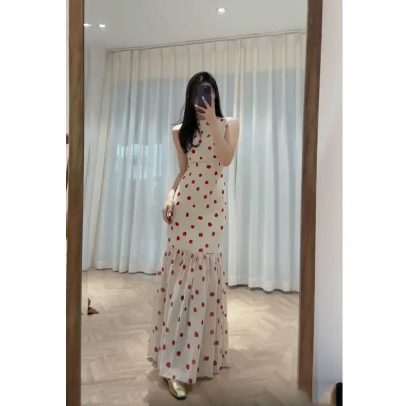 

Shpmishal французская мода и темпераментное платье в горошек для женщин летние высокие кутюрные облегающие длинные платья женская одежда