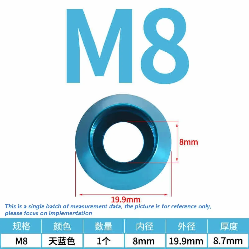 2/3/5 Pz/lotto Testa del Tappo Rondella di Alluminio M8 Corlorful In Lega di Alluminio Cono Guarnizione Rondella Per Parti RC Bullone Rondella Vite Capv