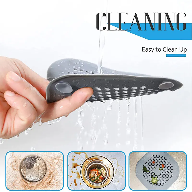 1Pc Hair Filter Sink Drain Strainer Anti-blocking Floor Drain Stopper Silicone Kitchen Bathtub Deodorant Plug Bathroom Products