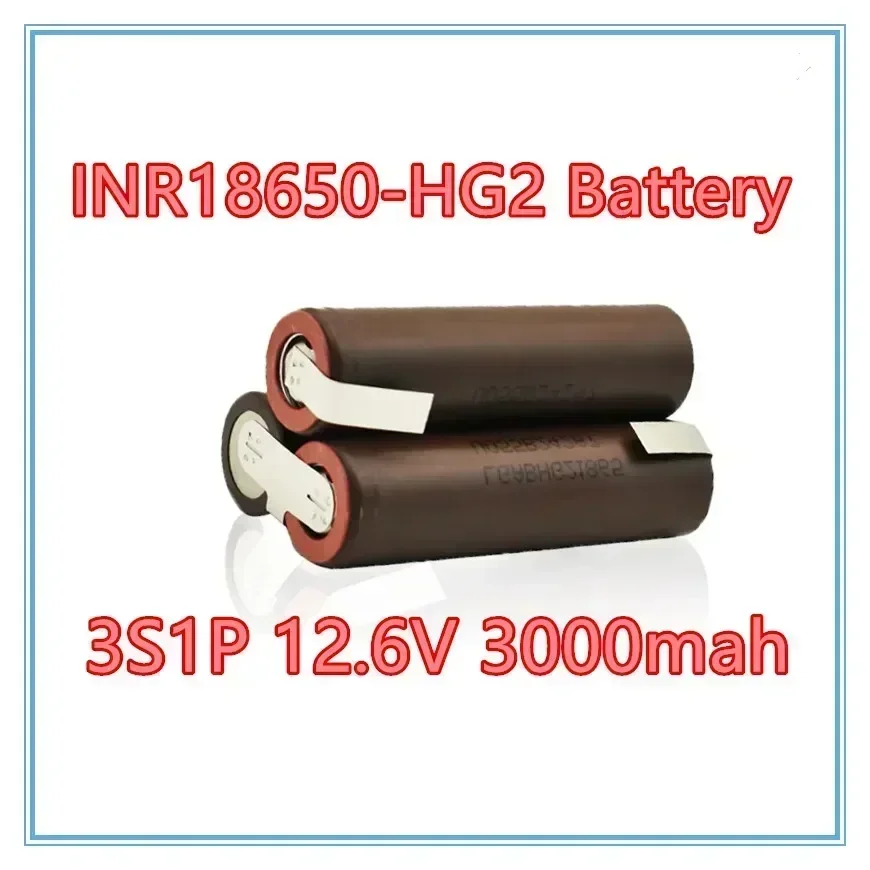 3s 10,8 v 12,6 v 18v 3000 hg2 6000mah mah Lithium batterie 30a Löt streifen für Schrauben dreher batterie shurika anpassen