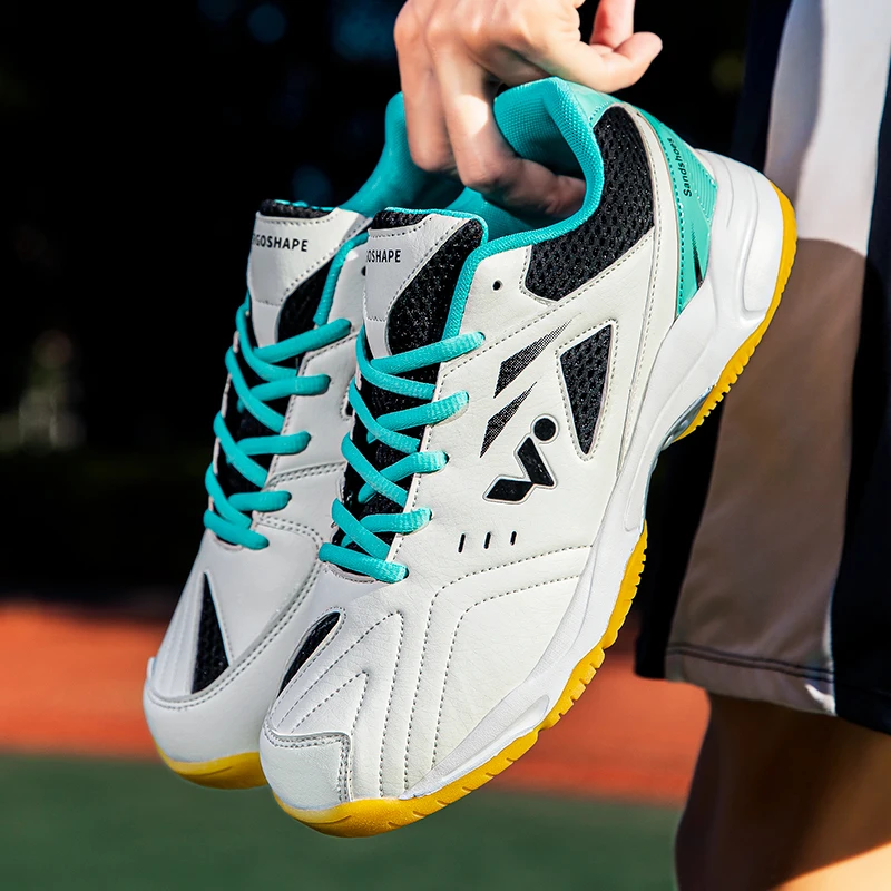 Unisex Trendy Professional Volleyball Badminton Tennis Shoes Comfy Non Slip Durable Lace Up Rubber Sole Couple shoes Sneakers