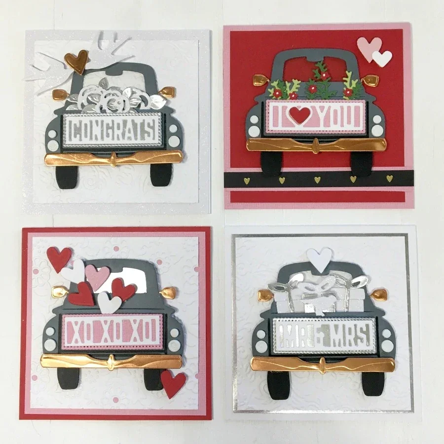 Mmao Craft Metal Cutting Dies Cut Die Mold Car Letter Frame Decoration Scrapbook Paper Craft Knife Mould Blade Punch Stencils
