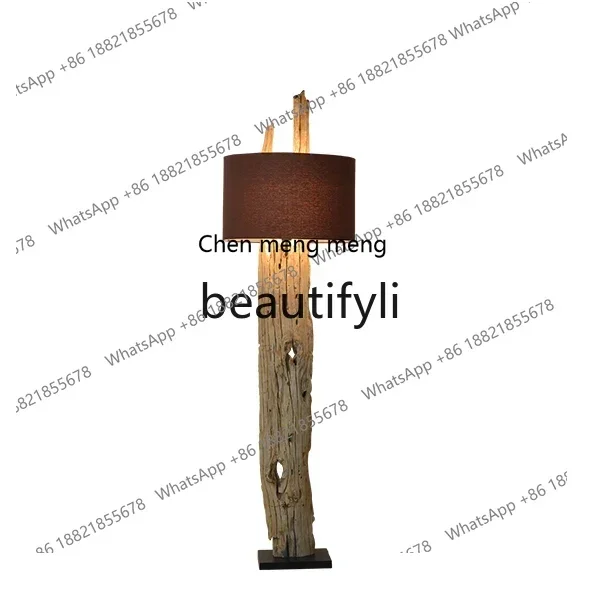 xz1Solid Wood Floor Zen Style B&B Decorative Living Room Standing Table LampK182