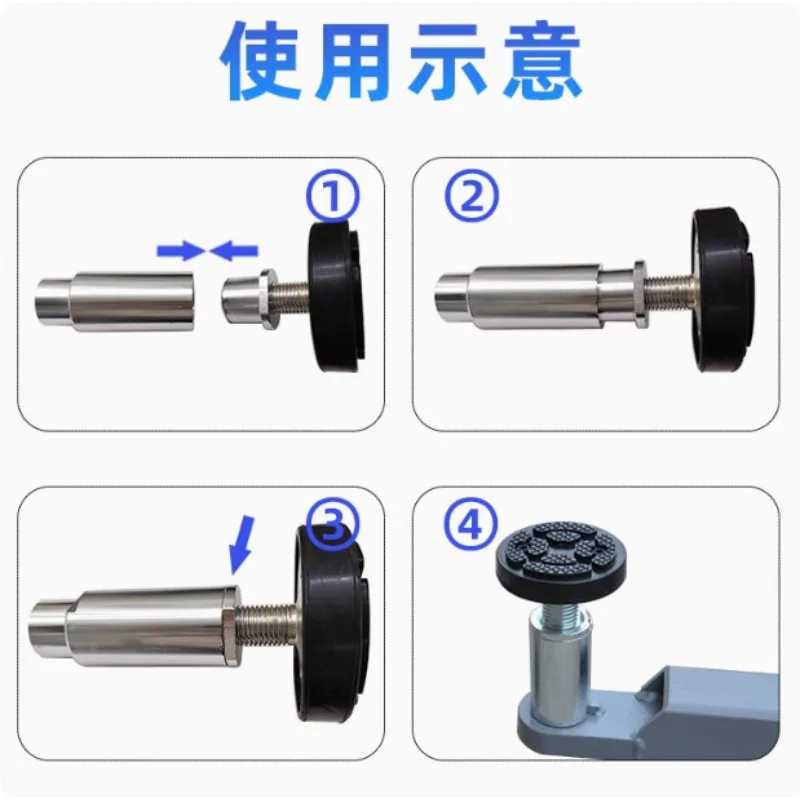 4x Shaft Diameter 40mm Car Lift Rubber tray Heightening Feet Plus High Leg Pad